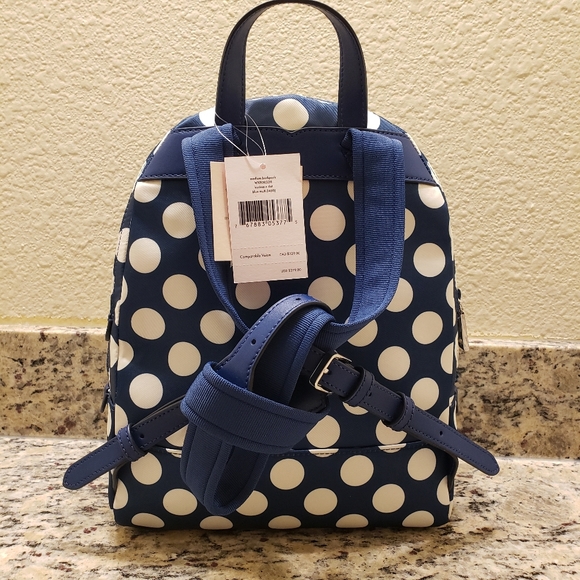 NWT Kate Spade Medium Backpack, Vintage, polka Dots - Picture 3 of 11